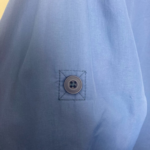 Duluth Trading Company blue long sleeve nylon button down shirt. Large Tall - Picture 4 of 5